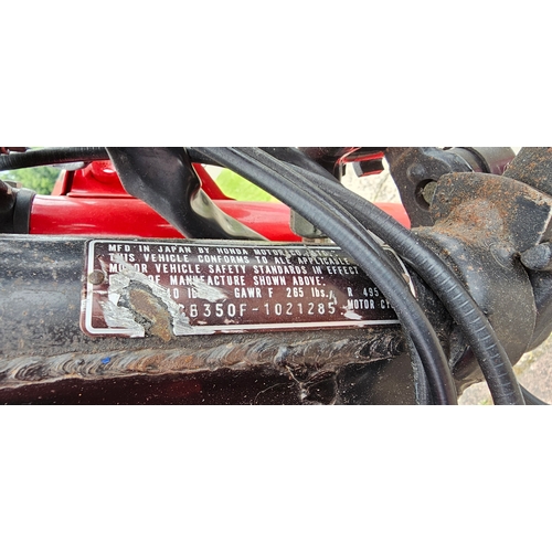 643 - 1973 Honda 350 Four, 400cc. Registration number WWE 410L. Frame number CB350 1021285. Engine number ... 