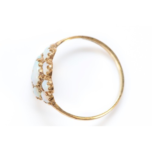 83 - A 9ct gold opal dress ring, Q 1/2, 1.9g