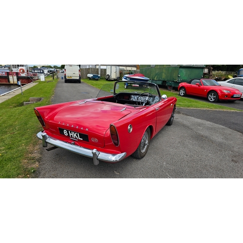 480 - 1959 Sunbeam Alpine MkI, O/D, 1494cc. Registration number 6 HKL (non transferrable). Chassis number ... 