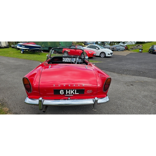 480 - 1959 Sunbeam Alpine MkI, O/D, 1494cc. Registration number 6 HKL (non transferrable). Chassis number ... 