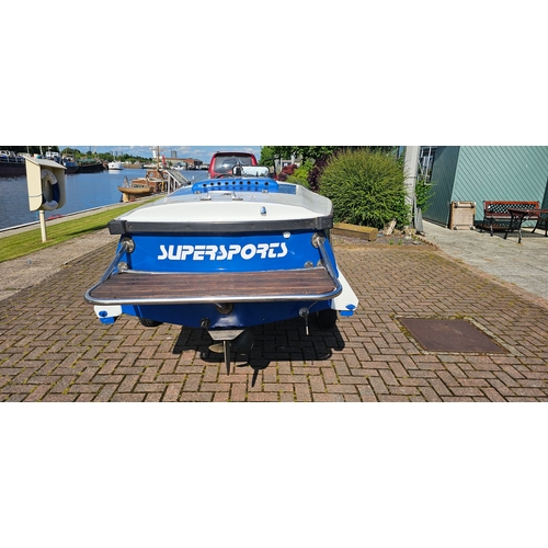 455 - A V6 Delta GRP speedboat, 14 foot, by Ray Wright Ltd, c.1970, with Ford V6 Essex engine. LPG convers... 