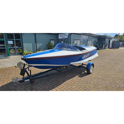 455 - A V6 Delta GRP speedboat, 14 foot, by Ray Wright Ltd, c.1970, with Ford V6 Essex engine. LPG convers... 