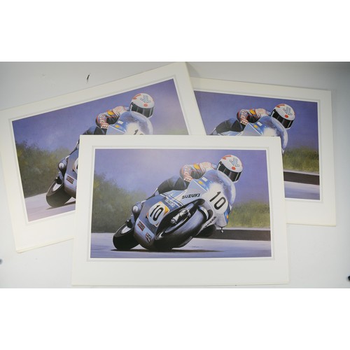 53 - Fifty prints of Mick Grant, No 10 on a Suzuki, prints of the original painting by the artist Tony Gr... 