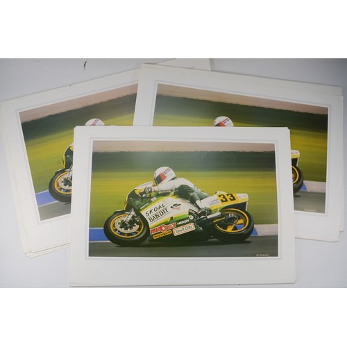 54 - One Hundred prints of Rob McElena, No 33 on a Suzuki, prints of the original painting by the artist ... 