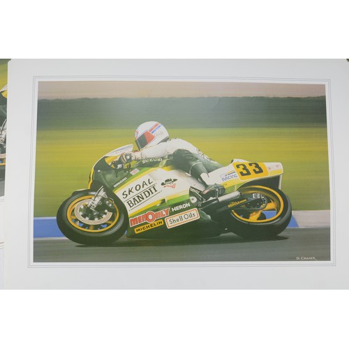 54 - One Hundred prints of Rob McElena, No 33 on a Suzuki, prints of the original painting by the artist ... 