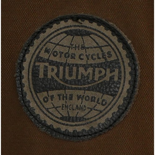 61 - Triumph Motorcycles Company; a teal cotton all seasons motorcycle jacket, having armoured shoulder a... 