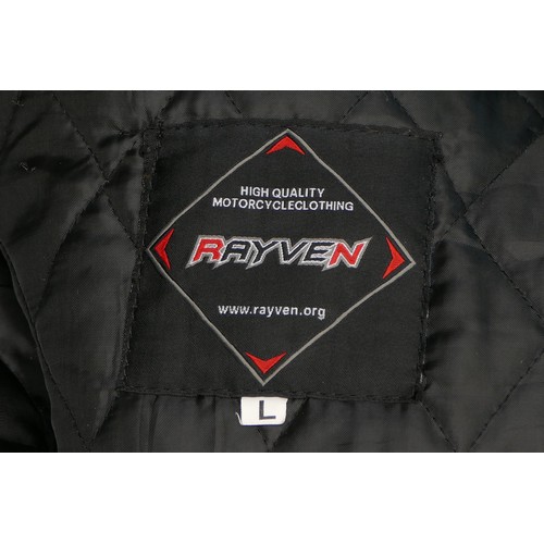 67 - A Rayven all seasons motorcycle jacket, grey with black detail, removable inner lining, size large, ... 