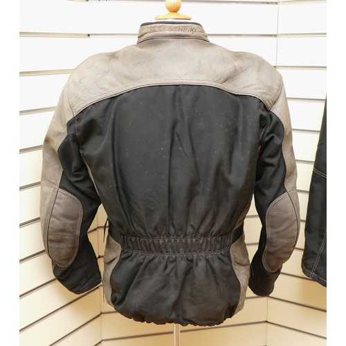 68 - A Hein Gericke all seasons sheltex with leather detail motorcycle jacket, armoured shoulder and elbo... 