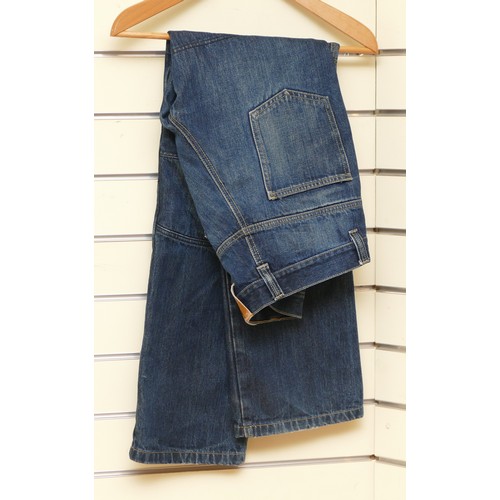 56 - A pair of Kevlar reinforced denim motorcycle jeans, size 32/33cm, as new condition.