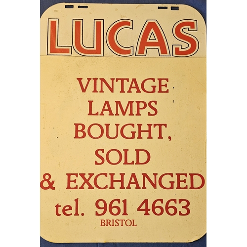 95 - WITHDRAWN FROM AUCTION
A Lucas lamps bought sign