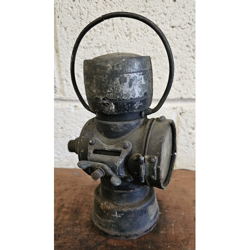 120 - WITHDRAWN FROM AUCTION
A King of the Road acetylene lamp, number 633 and other lamps