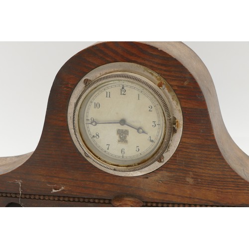 128 - Three early 20th century Smiths car dashboard clocks, having chrome plated bezel, silvered dials wit... 