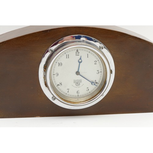 128 - Three early 20th century Smiths car dashboard clocks, having chrome plated bezel, silvered dials wit... 