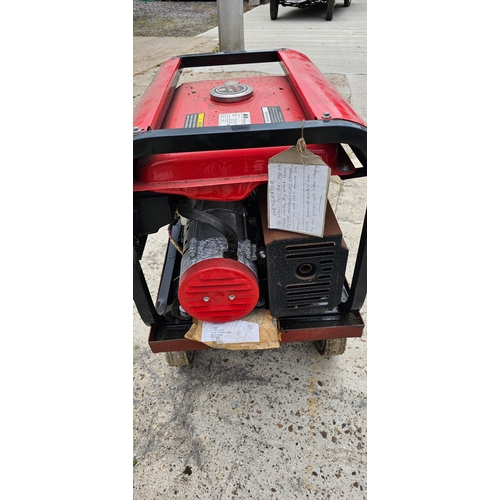 149 - An air cooled petrol driven generator, 15HP, model W/8500