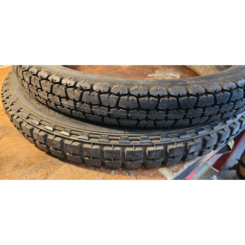 192 - A 3.00 x 20 tyre and a 25 x 3 tyre