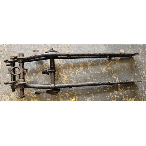 212 - A pair of vintage girder forks