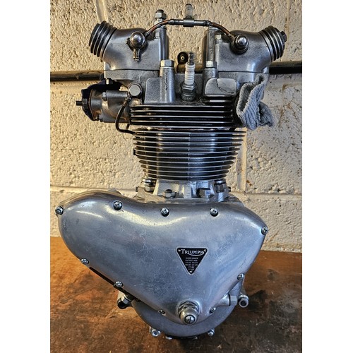 230 - A Triumph 500cc engine, number 5T 58374, close finned, all alloy, with big bearing bottom end, stand... 