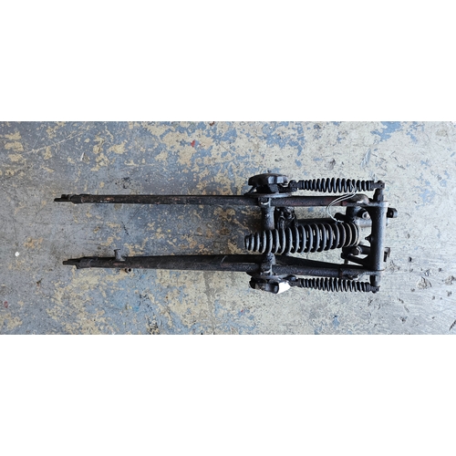 254 - A pair of vintage heavy duty girder forks