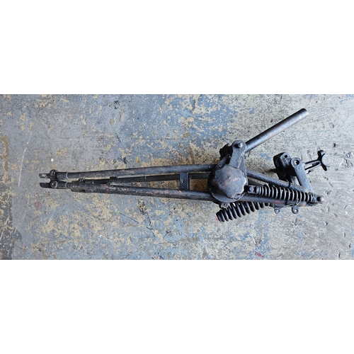 254 - A pair of vintage heavy duty girder forks