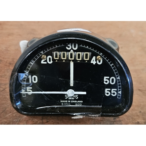 267 - A Smiths D shape speedometer, working order