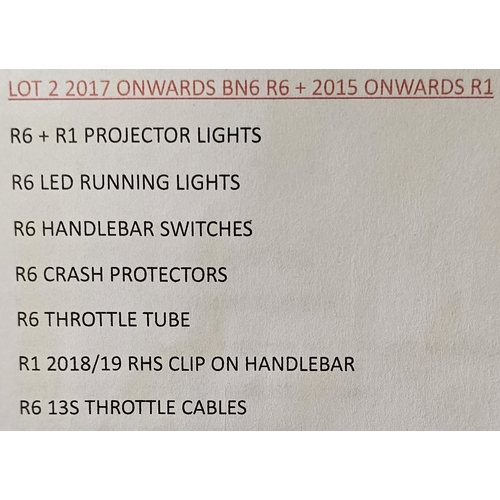 278 - Yamaha YZF R6 BN6 parts, 2017 onwards, see list