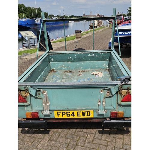 329 - A single axle car trailer, made from a trailer tent, with lighting and good tyres