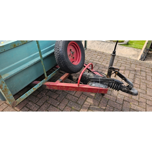 329 - A single axle car trailer, made from a trailer tent, with lighting and good tyres