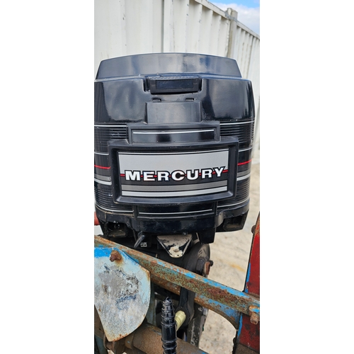 333 - A Mercury 35hp outboard boat engine, unused for many years