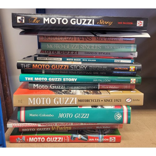 2 - A collection of Moto Guzzi motorcycle related hardback books through the ages, to include Mick Walke... 