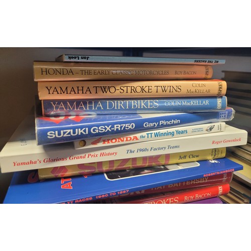 3 - A collection of motorcycle books, hardback and paperback, covering Japanese machines from 1960s to 1... 