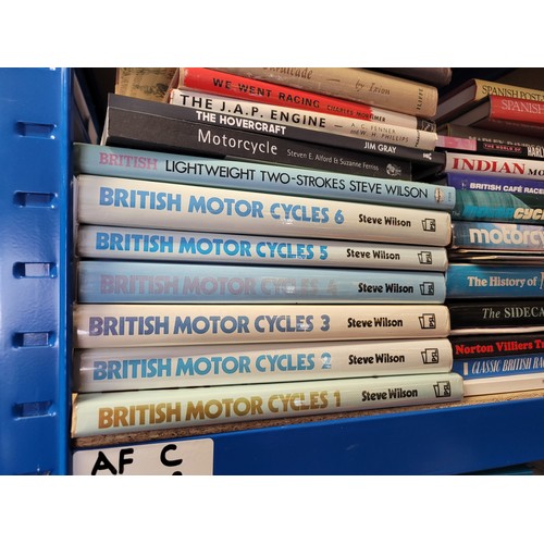 12 - A collection of motorcycle hardback books, titles to include ' British Motorcycles' volumes one to s... 