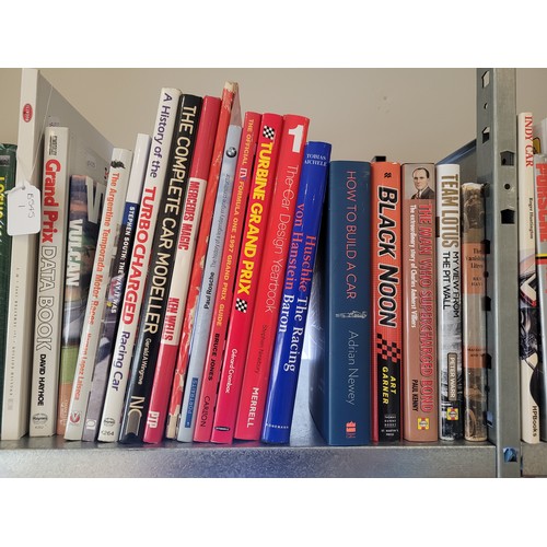 28 - A collection of motorsport books to include titles such as Alex Zanardi, Into The Red, and Yeager