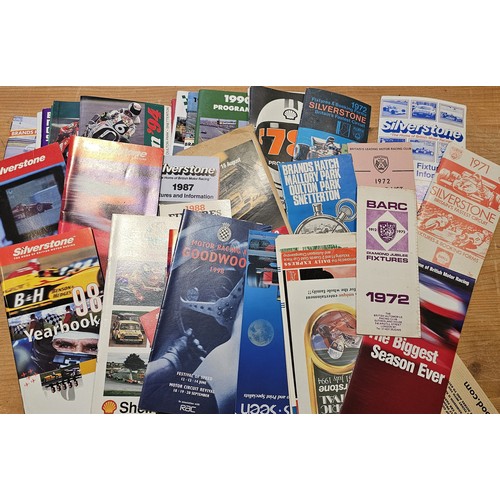 37 - A collection of motorsport racing programmes and ephemera, c.1970's - 2010's, to include Castrol Ach... 