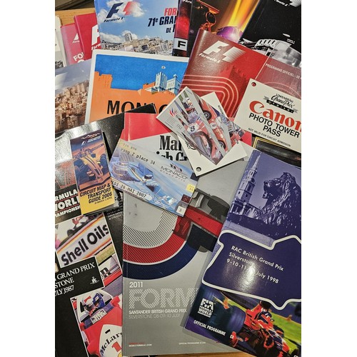 37 - A collection of motorsport racing programmes and ephemera, c.1970's - 2010's, to include Castrol Ach... 