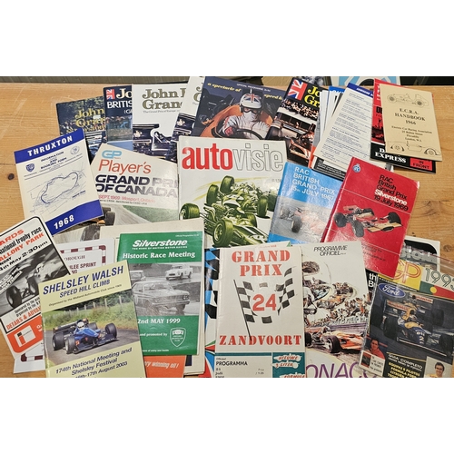 42 - A collection of 1960/70's motor race programmes, to include Monaco, Zandvoort, Silverstone and Thrux... 