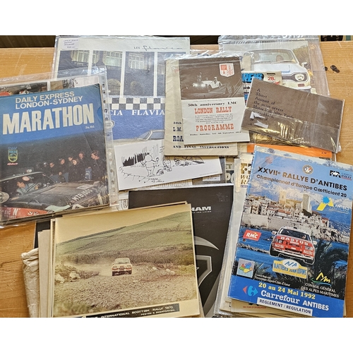 47A - A collection of mainly rally programmes, including London 1954 and London to Sydney