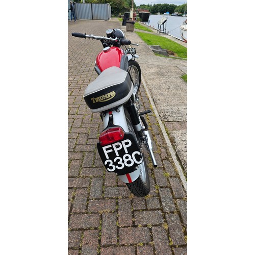 595 - 1964 Triumph Tiger Cub. Registration number not registered. Frame number T20 5h 98187. Engine number... 