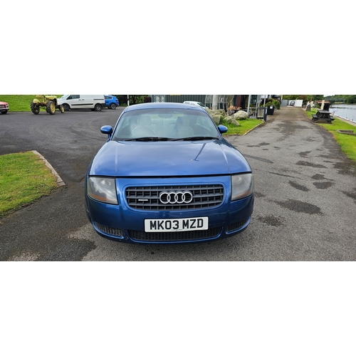 1 - 2003 Audi TT coupe, quattro, 1781cc, 180bhp. Registration number MK03 MZD.
Sold as seen for parts or... 