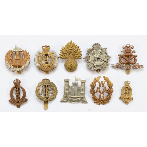 61 - Military Cap Badges (20), to include North Stafford, The Essex Reg and Inniskilling.