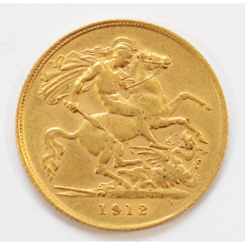 101 - George V, half sovereign, 1912