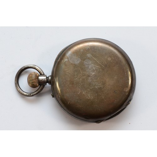 119 - Langdon Davies, Birmingham, a silver keyless wind half haunter pocket watch, Birmingham  1884, 49mm,... 