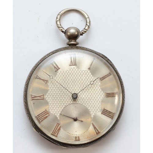 121 - G. Raule, a continental low grade silver key wind open face pocket watch, 48mm,working when catalogu... 