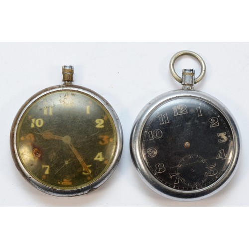 141 - Jaeger LeCoultre, a military pocket watch, GS/TP, XX 373914 broad arrow and another military pocket ... 