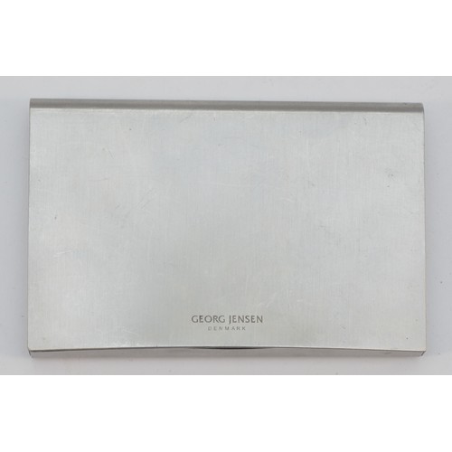 310 - Georg Jensen, a brushed stell visiting card case, 9.5 x 6cm.