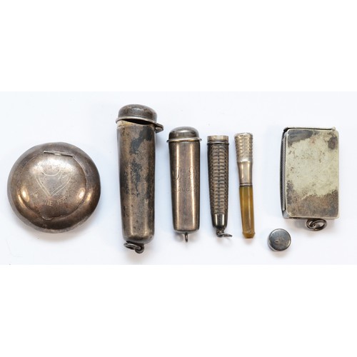 319 - A collection of silver smoking related items, including a 925 silver individual ashtray, dated 1997 ... 