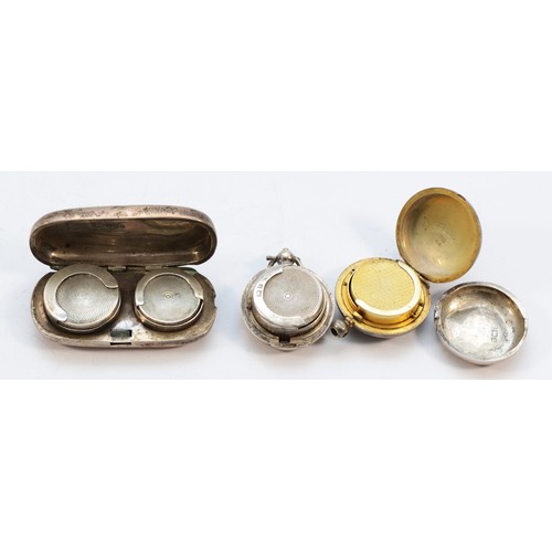 329 - A Victorian silver sovereign and half sovereign case, Sheffield 1898, a Victorina silver sovereign c... 