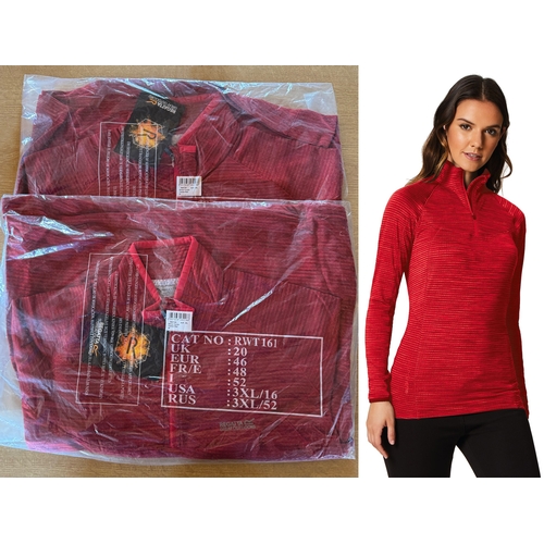 8 - 2x Size 20 Regatta Lightweight Fleeces. Red