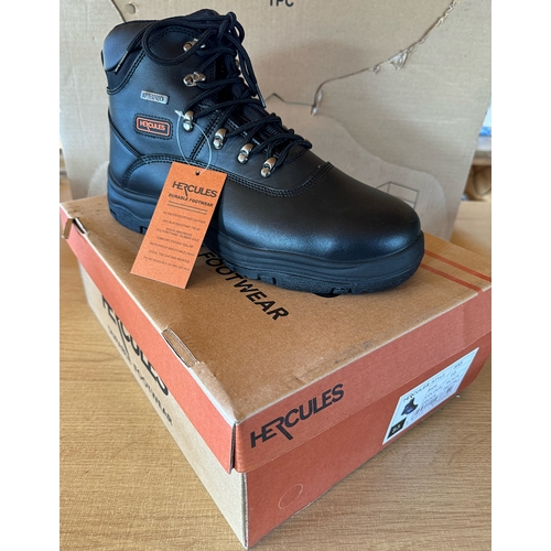 16 - Size 10 Hercules Level S3 Leather Safety Boots. Steel toe cap and midsole. Waterproof membrane.  Sho... 