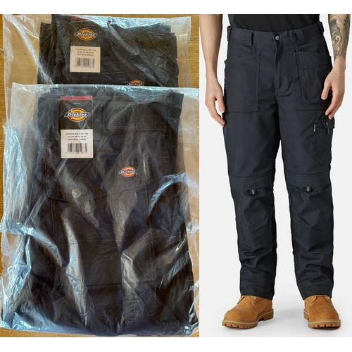 42 - 2 x Size 30T Dickies Eisenhower Work Trousers Multi pocket. Black