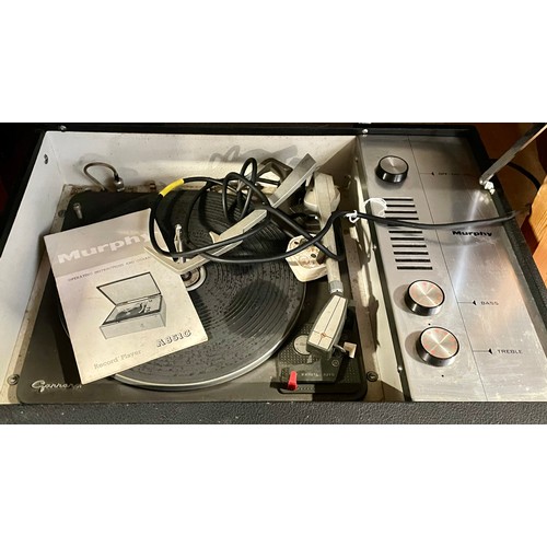 99 - A 1960s Murphy record player, Model A851G, with original instructions